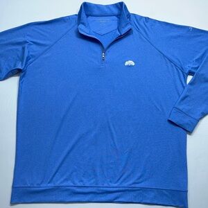 Holderness Bourne The Westland Vista 1/4 Zip Mens XL Blue Dry Luxe Performance